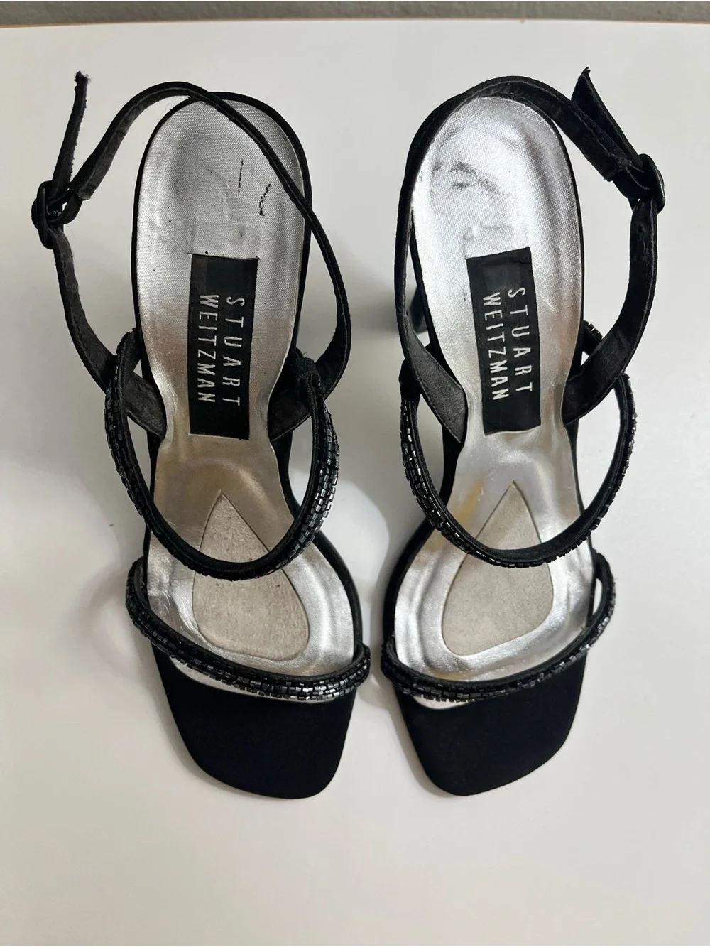 Vintage Y2K Stuart Weitzman Beaded Strappy Sandals Size 6